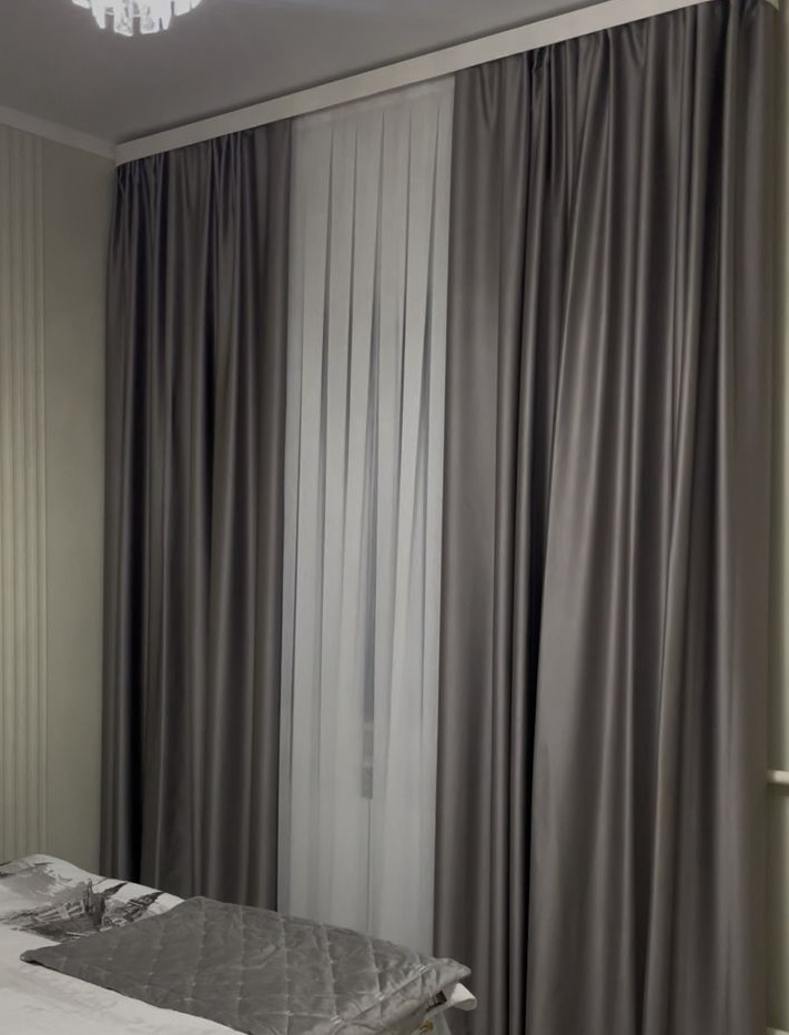 Пошив штор и установка карнизов